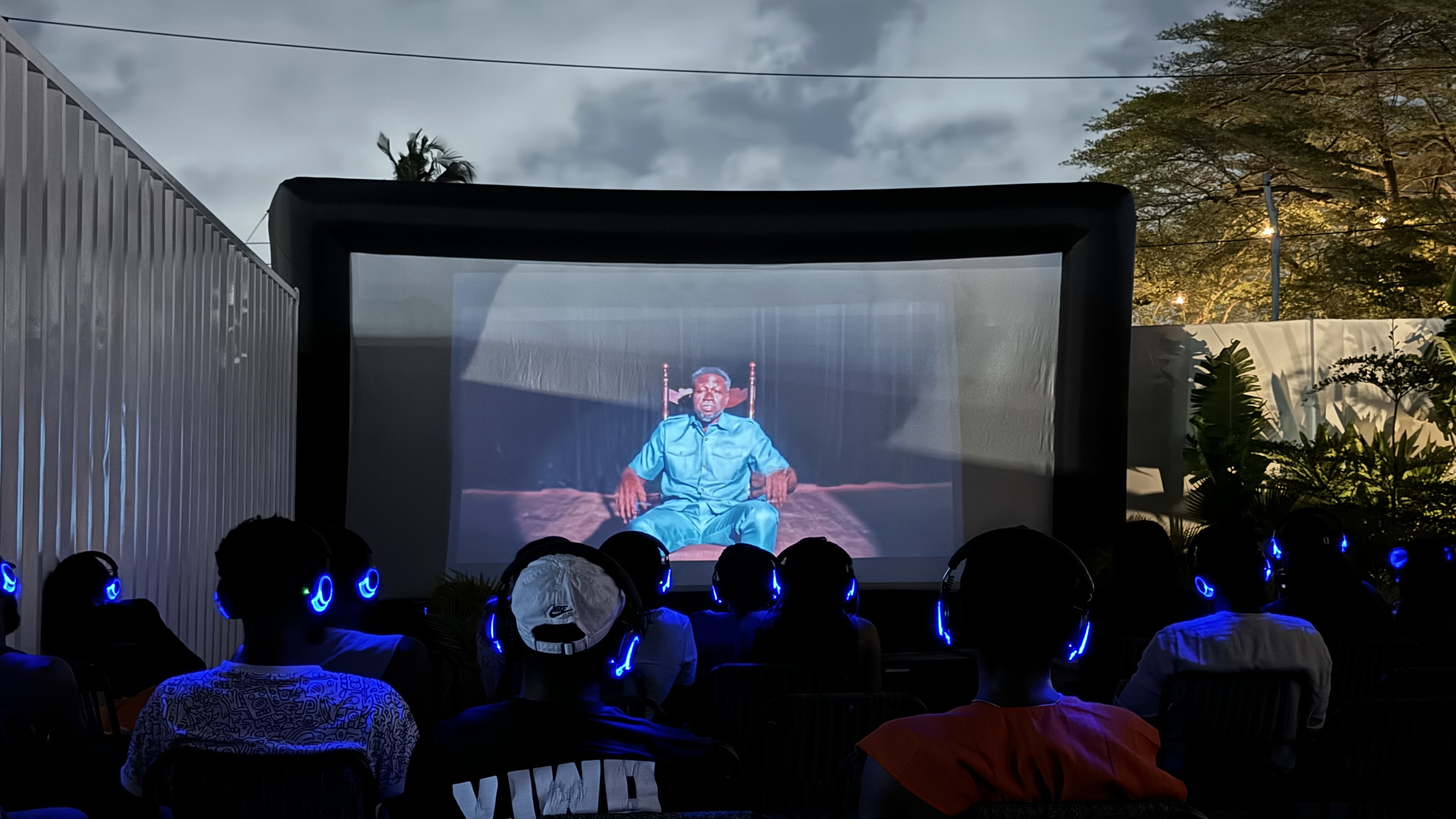 African filmmaker at golden hour